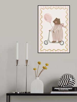 Bear with Pink Balloon