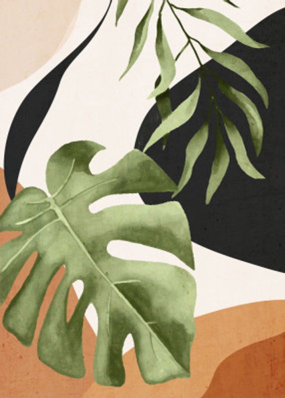 Abstract Art Tropical Leaves 23