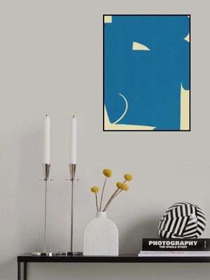 Large Abstract Cut Out In Blue