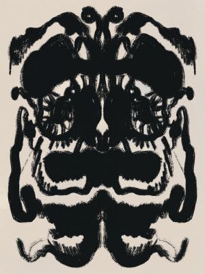Abstract Inkblot Captures Symmetrical