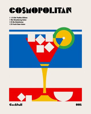 Cosmopolitan Bauhaus Cocktail