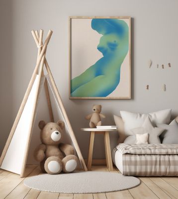 Human Figure Abstract with Gradients