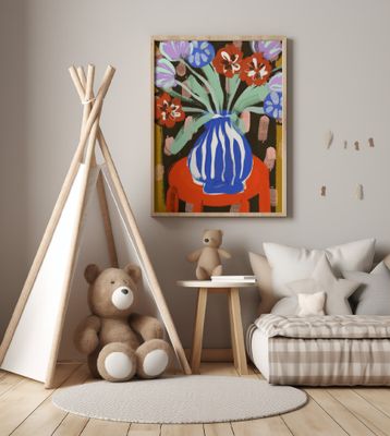 Vase of Joyful Blooms