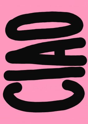 Bold Black Typography on Pink