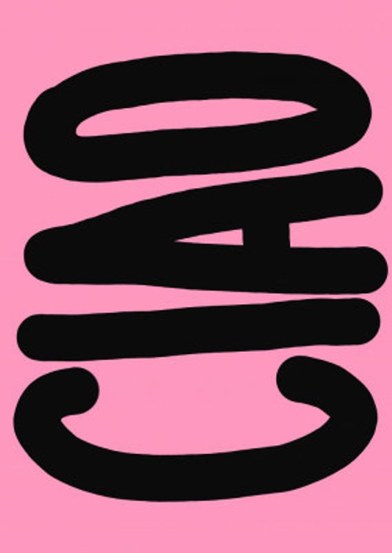 Bold Black Typography on Pink