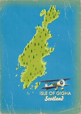 Isle of Gigha Scotland Map