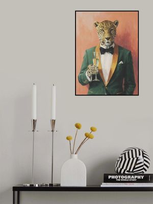 Leopard In Green Tuxedo
