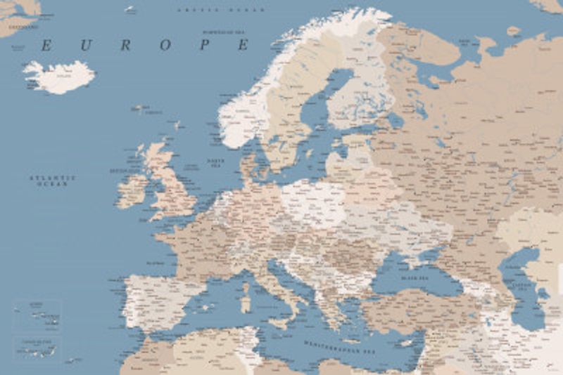 Amias detailed map of Europe