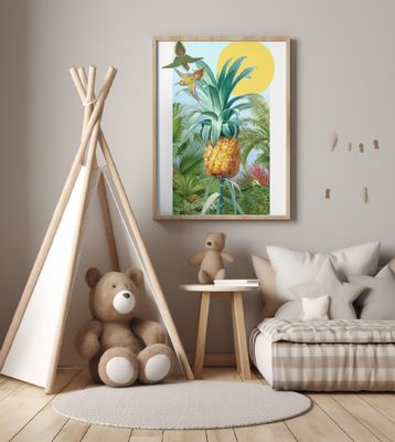 A Tropical Pineapple Collage