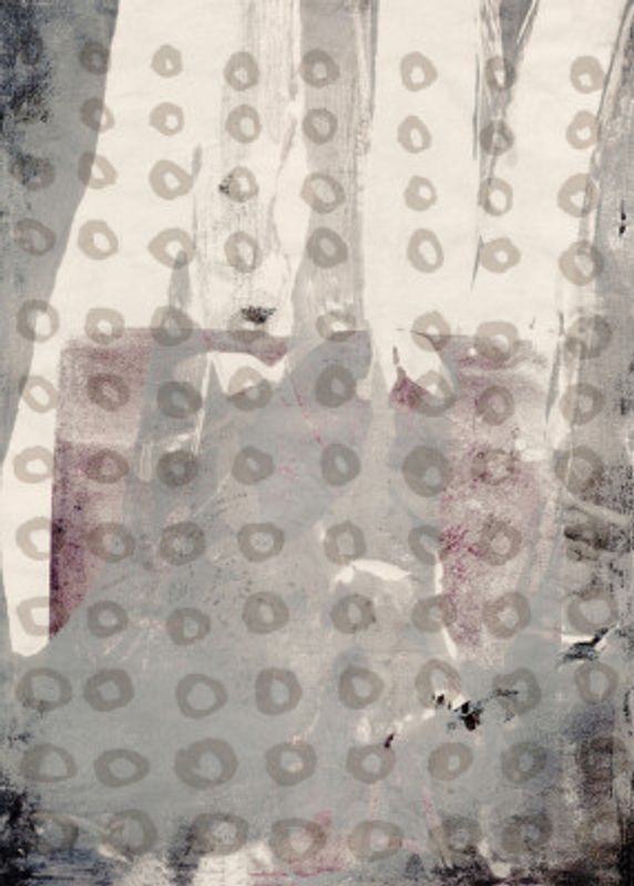 Contemporary Abstract In White and Grey