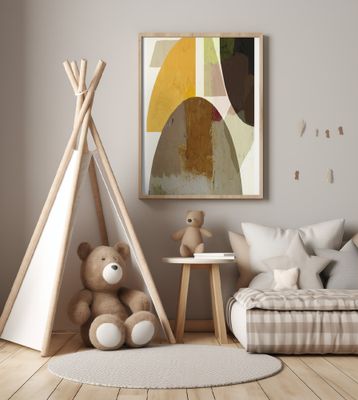 Bold Geometric Shapes In Earthy Tones
