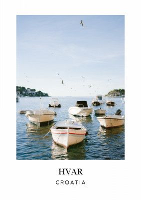 Hvar Croatia Travel poster