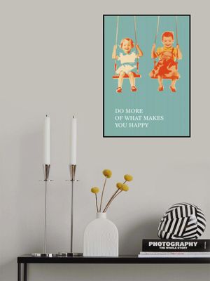 Two Little Girls On Swings