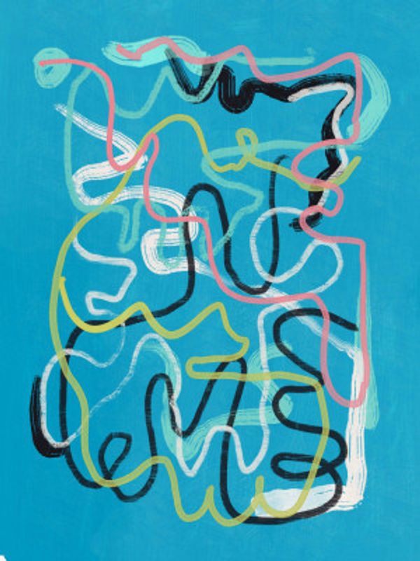 Vibrant Composition Of Intertwining Colorful Lines