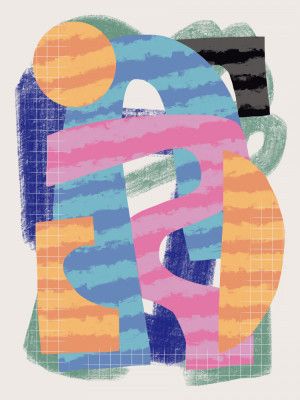 Abstract Stripe Minimal Collage 29