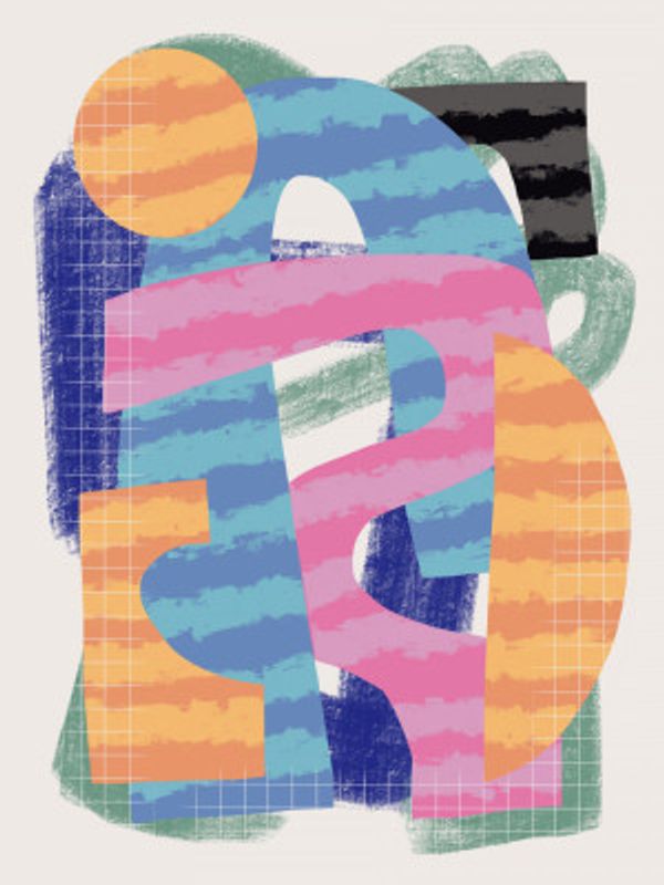 Abstract Stripe Minimal Collage 29