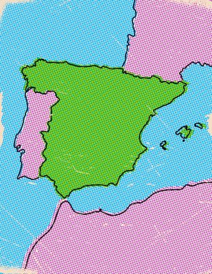 Spain Pop Art Map