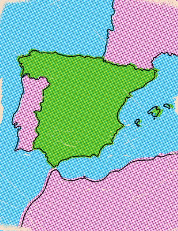 Spain Pop Art Map