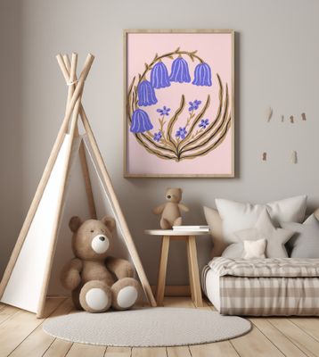 Blue  Flowers By Aliya Putrus