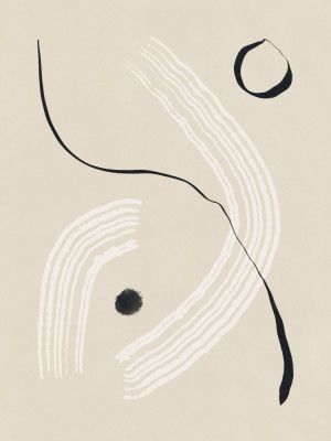 Abstract neutral line art minimalist