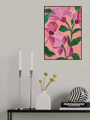 Pink Flowers With Bold Green Leaves