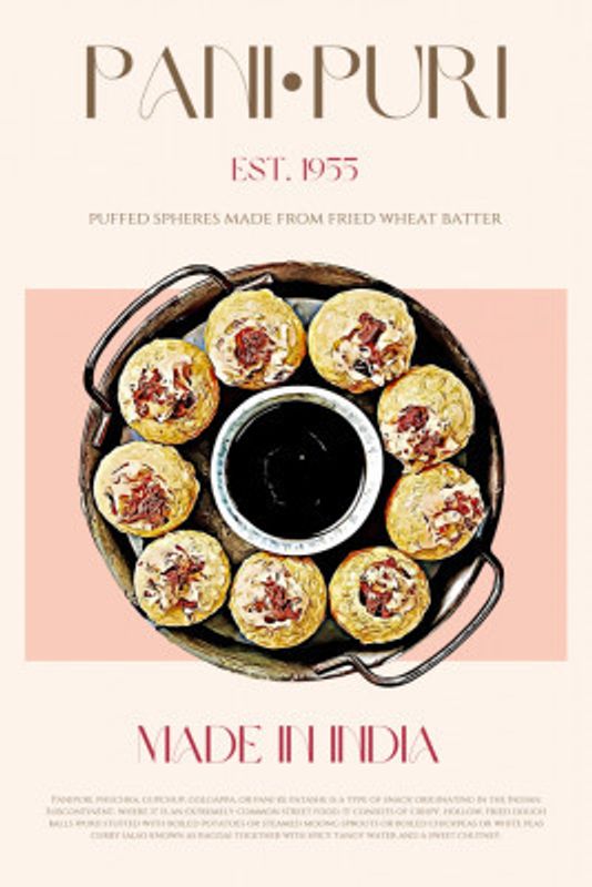 Pani Puri Print