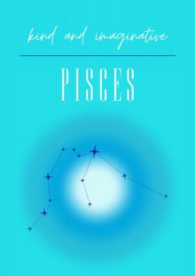 Pisces Zodiac Print Art