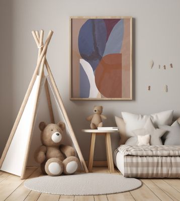 Geometric Shapes In Muted Colorful Tones
