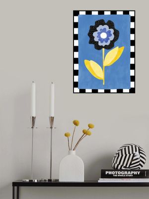 Flower with a Blue and Black Petal