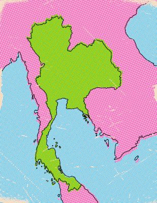 Thailand Pop Art Map