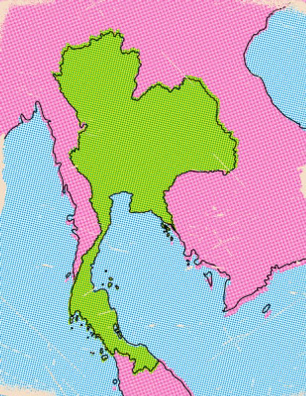 Thailand Pop Art Map