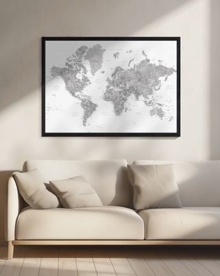 Detailed world map with cities, Jimmy