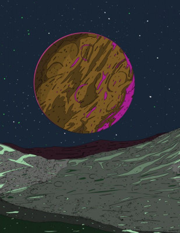 Sci Fi Landscape Moon