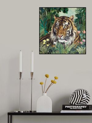 Reclining Tiger In a Rousseau Landscape