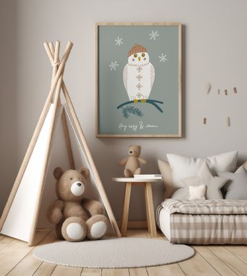 Cozy Owls Frosted Sage