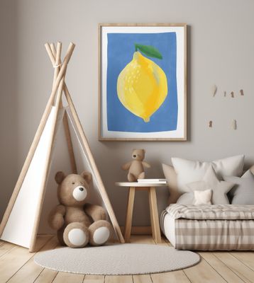Simplistic Painting of a Lemon