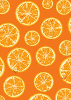 Seamless Pattern Of Orange Slices