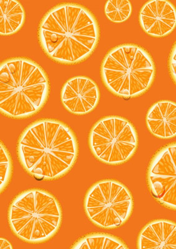 Seamless Pattern Of Orange Slices