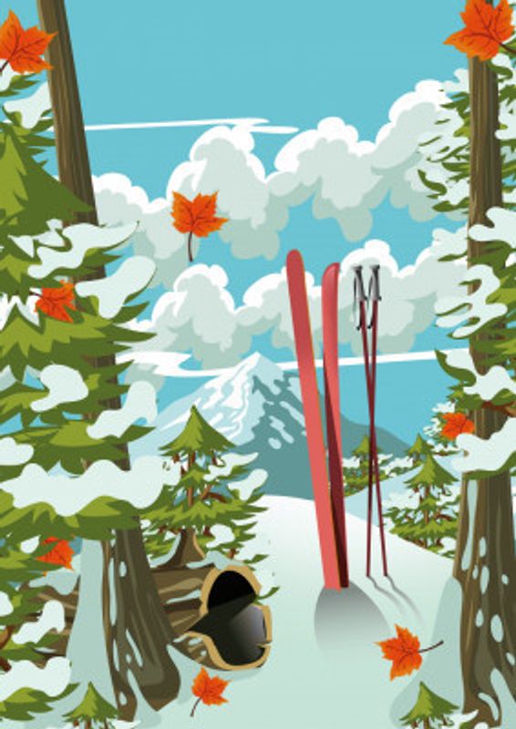 Autumn Mountain Scene