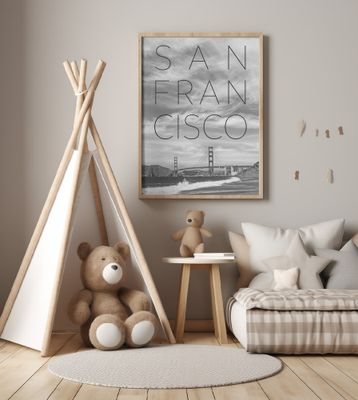 Golden Gate Bridge &amp; Baker Beach | Text &amp; Skyline