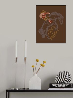 Cowgirl Riding A Rearing Horse