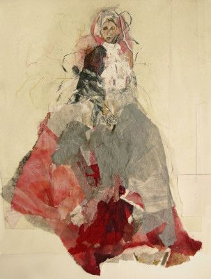 Woman Portrait with Colorful Dress