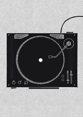 Black And White Turntable