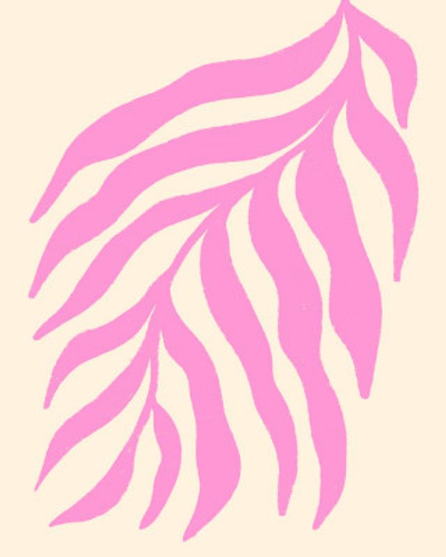 Pink Silhouette Textured Branch