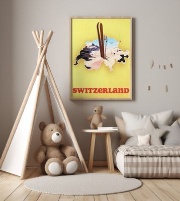 Switzerland Ski Poster
