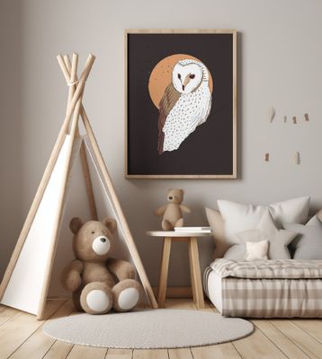 Owl in the Moonlight