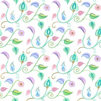 Colorful Leaves Pattern and Flowers