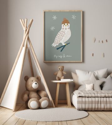 Cozy Owls Frosted Sage