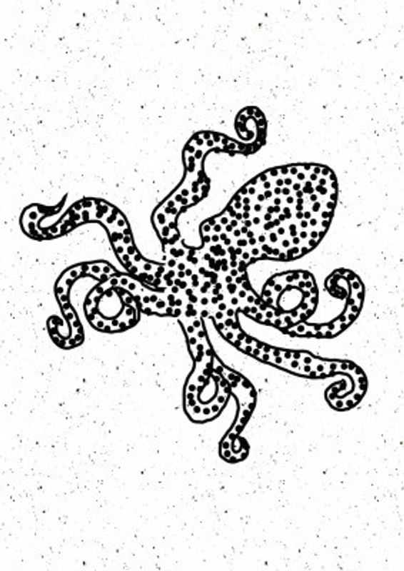 Black Dot patterns Octopus