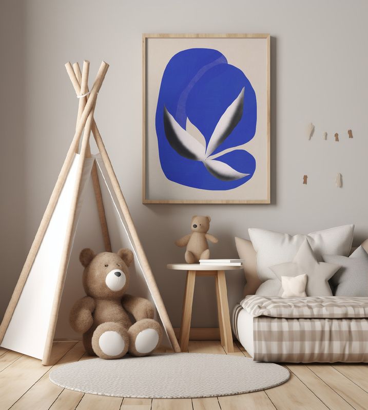 Liquid cobalt blue abstraction 02